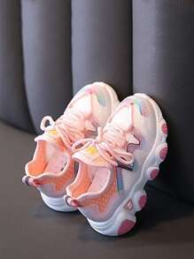 小女童繫帶合腳運動鞋 - 粉色 - 查看 3