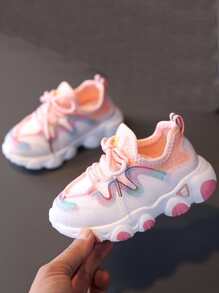 小女童繫帶合腳運動鞋 - 粉色 - 查看 4