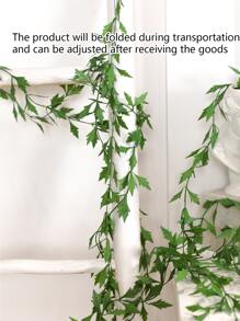 3 件装人造尖叶藤蔓，户外墙壁装饰绿植，家庭室内悬挂装饰，空调管道盖 - 綠色 - 查看 7