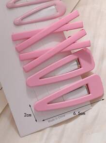 7pcs Flower Decor Hair Clip For Everyday Styling Suitable For Campus Dating Vacation Daily Travel - Pink - View 2