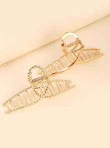 2pcs Solid Hair Claw For Daily Use For Girls Hairstyles Casual Claw Clips Hair Clips Hair Jaw Clip Hair Clamps Hair Clutch Hair Catcher Clip, School Stuff, College Fall Winter Hair Accessories For Women For Vacation Outfits Woman - Multicolor - View 2