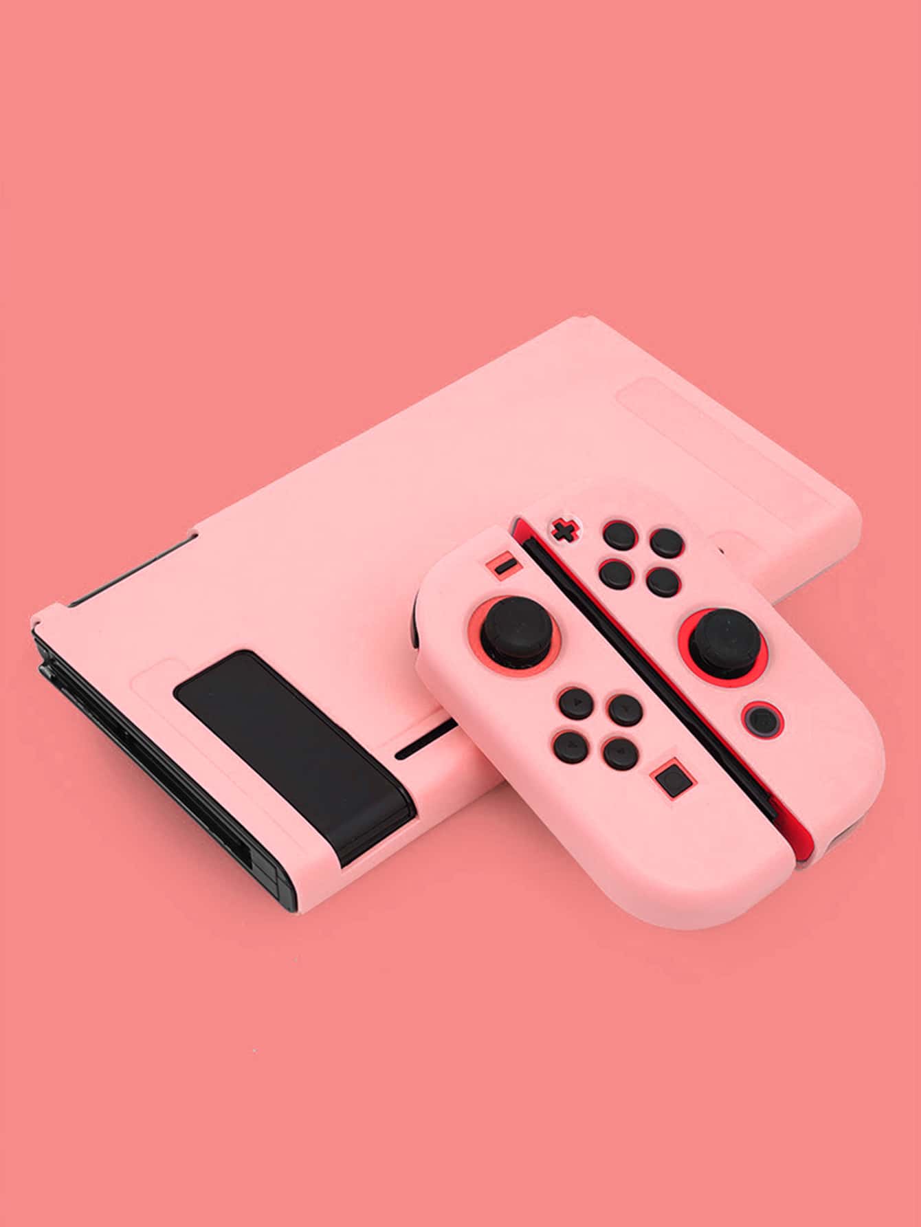 プレーン Nintendo Switch ケース - ピンク - 見る 4