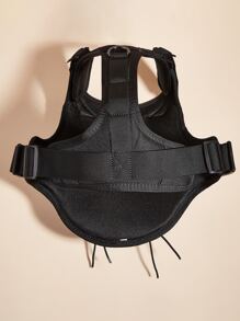 件透氣可調式寵物背帶戶外訓練適合中型、小型和大型犬 - 黑色 - 查看 4