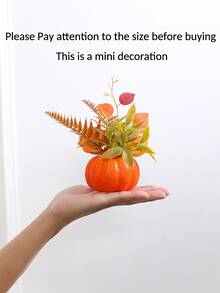 1pc Artificial 4-Layer Sword Fern, Shield, Upside-Down Lantern, Pumpkin Potted Plant Home Decor Halloween Room Decor Halloween Decor