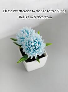 1 件/3 件人造菊花盆景植物 - 适用于室内办公桌、咖啡桌、浴室、卧室、家居、花园架子装饰 - 彩色 - 查看 7
