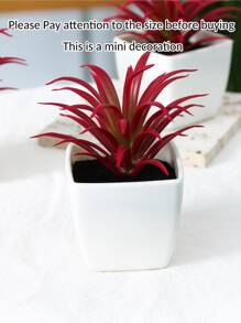 1 cái cây nhân tạo trong chậu - Đỏ - Xem 6