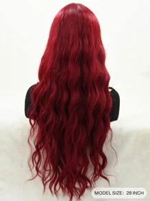 長款酒色劉海化纖假髮28寸女假髮