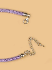 1 cái vòng cổ vật nuôi dệt màu ngẫu nhiên - Nhiều màu - Xem 5