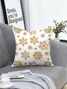 雪花圖案靠墊套不附帶墊芯 - 彩色 - 查看 1