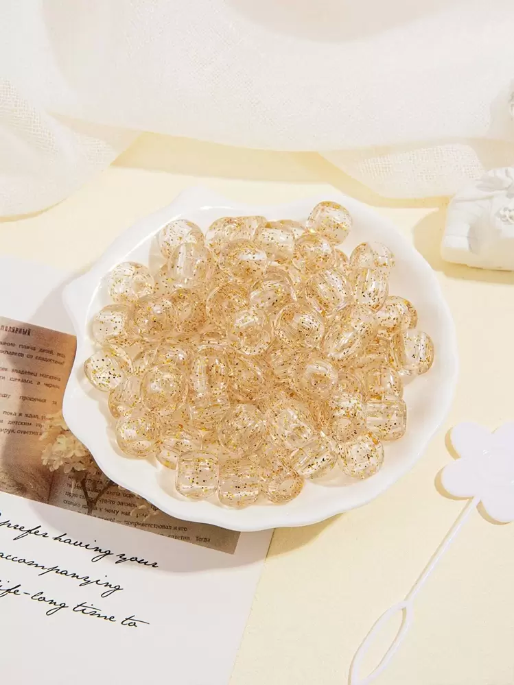 80 Stücke einfache Haarperlen Casual Haarspangen, Schulsachen, Haaraccessoires, Kopfschmuck, Haarnadeln - Gold - Übersicht 3