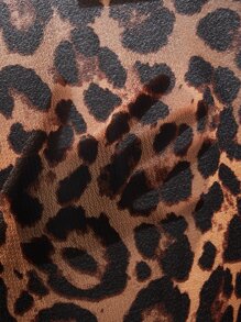 EMERY ROSE Plus Batwing Sleeve Leopard Dress