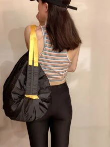 大容量輕便旅行包 可折疊行李袋 旅行健身房 戶外運動 行李包 過夜包 隨身包 手提包 健身包 工作學習用品 學校用品 返校學生手提包 週末包 度假手提包 商務度假 醫院男士和 女士 男女皆宜 - 黑色 - 查看 1