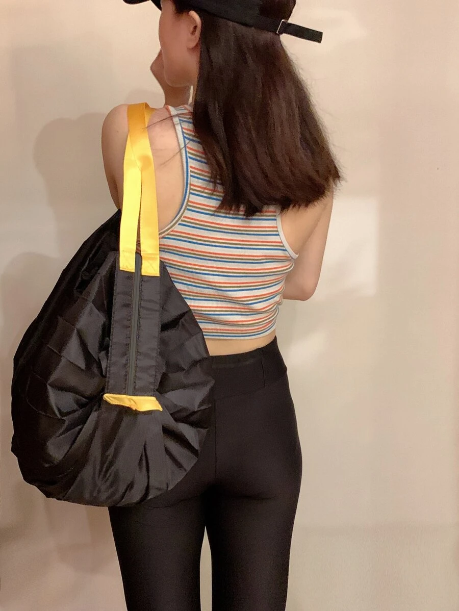 大容量輕便旅行包 可折疊行李袋 旅行健身房 戶外運動 行李包 過夜包 隨身包 手提包 健身包 工作學習用品 學校用品 返校學生手提包 週末包 度假手提包 商務度假 醫院男士和 女士 男女皆宜 - 黑色 - 查看 1