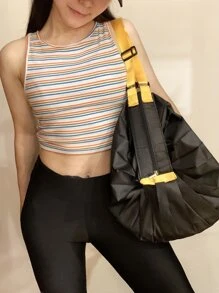 大容量輕便旅行包 可折疊行李袋 旅行健身房 戶外運動 行李包 過夜包 隨身包 手提包 健身包 工作學習用品 學校用品 返校學生手提包 週末包 度假手提包 商務度假 醫院男士和 女士 男女皆宜 - 黑色 - 查看 7