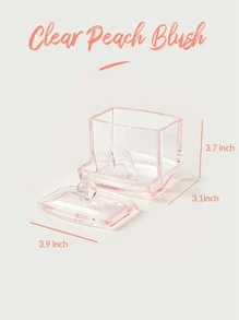 SHEIN BASIC LIVING 獨家棉花棒牙籤收納盒—節日禮物 - 粉色 - 查看 3