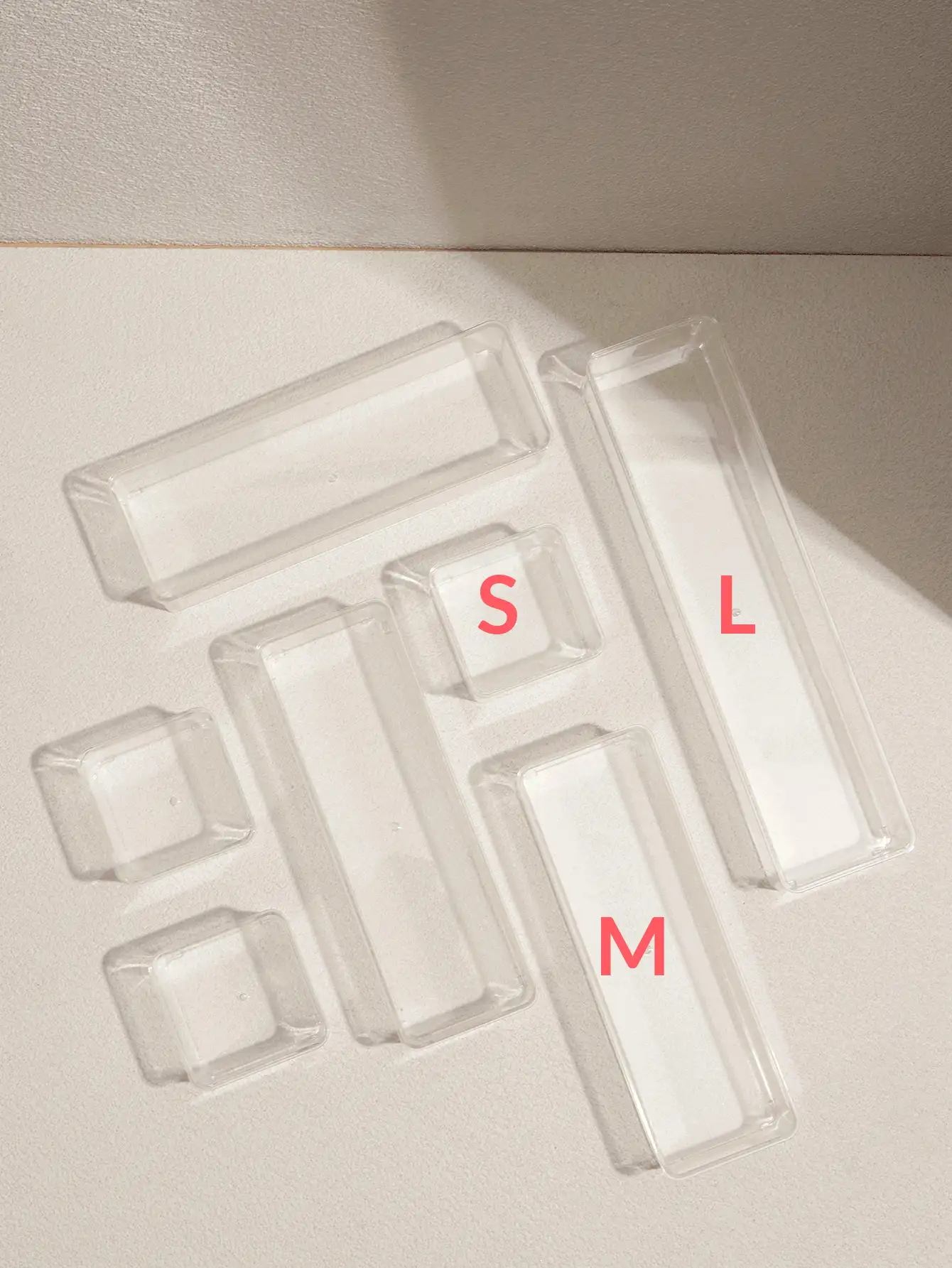 SHEIN Basic living 独家 1 件可堆叠书桌抽屉收纳托盘隔板适用于浴室梳妆台厨房办公室（未套装）房间装饰家居装饰秋季装饰卧室装饰 - 無色 - 查看 5