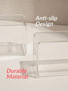 SHEIN Basic living 独家 1 件可堆叠书桌抽屉收纳托盘隔板适用于浴室梳妆台厨房办公室（未套装）房间装饰家居装饰秋季装饰卧室装饰 - 無色 - 查看 7