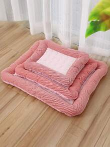 1pc Striped Print Pet Bed - Multicolor - View 1