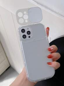 Vỏ điện thoại trong suốt có gương lật - trắng - Xem 1