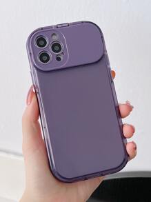 Vỏ điện thoại trong suốt có gương lật - Màu tím - Xem 3