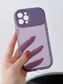 Vỏ điện thoại trong suốt có gương lật - Màu tím - Xem 5