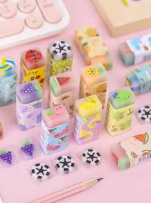 1pc Random Pattern Eraser - Multicolor - View 1