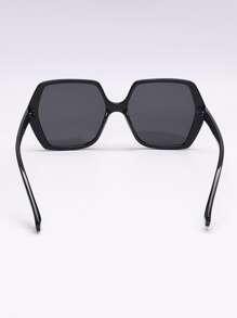 Geometric Frame Sunglasses - Black - View 2