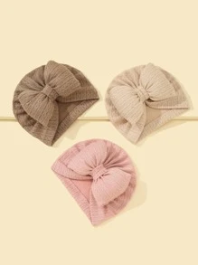 3入組嬰兒蝴蝶結裝飾帽 - 彩色 - 查看 2