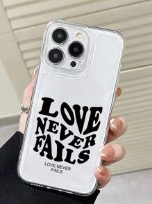 Ốp lưng điện thoại trong suốt in hình khẩu hiệu, phiên bản quốc tế, không phải phiên bản nội địa. - Nhiều màu - Xem 3