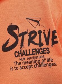 SHEIN Bộ hai mảnh Trai Dây kéo Túi Khối Màu Slogan Giải trí - Nhiều màu - Xem 3