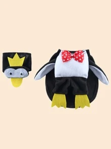 1件套企鵝設計寵物服裝 - 黑與白 - 查看 4