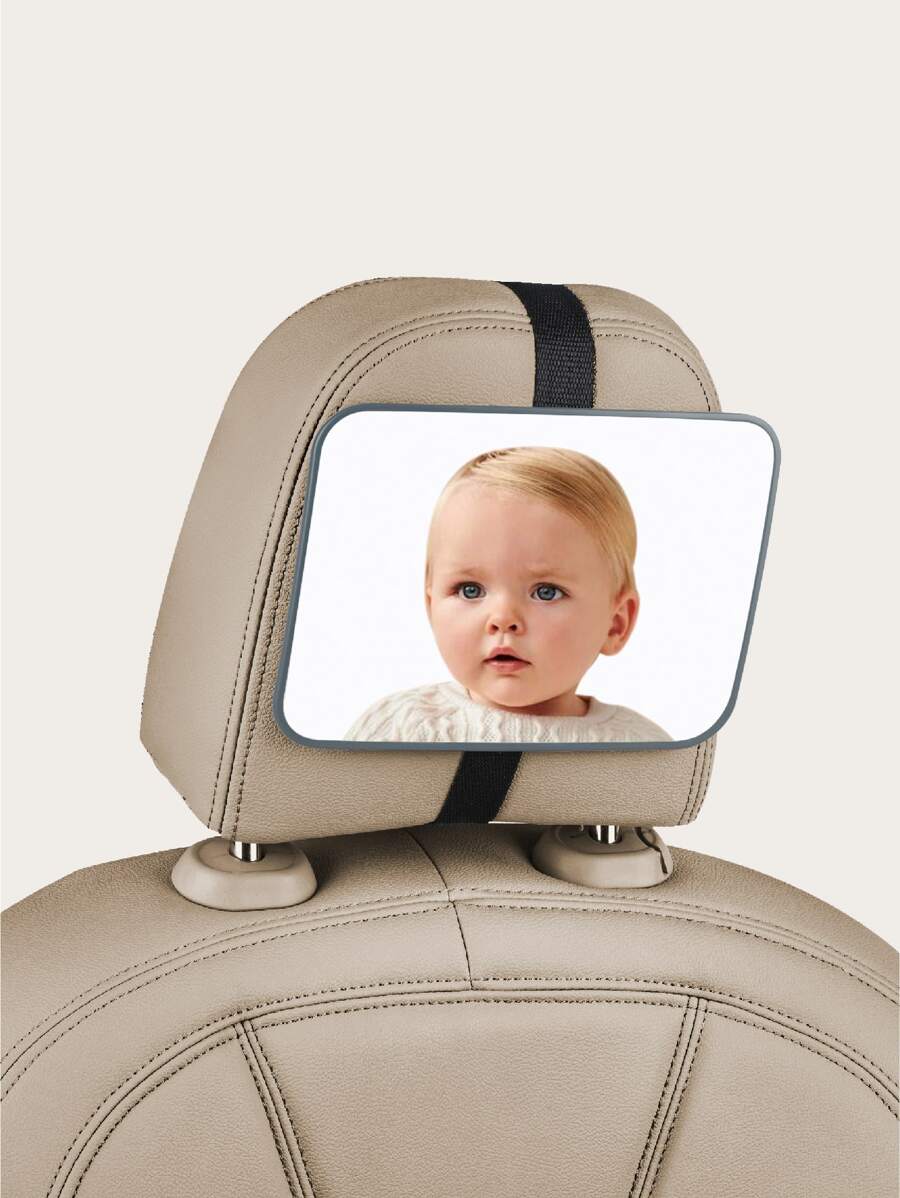Espejo retrovisor gris para asiento de auto de bebé (1 pieza) - Gris - Ver 1