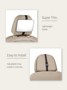 Espejo retrovisor gris para asiento de auto de bebé (1 pieza) - Gris - Ver 4