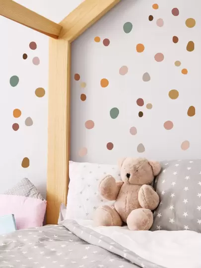 42 件/套波西米亚风格不对称圆形石头墙贴适用于客厅卧室家居 DIY 装饰墙贴 PVC 壁画礼物生日毕业