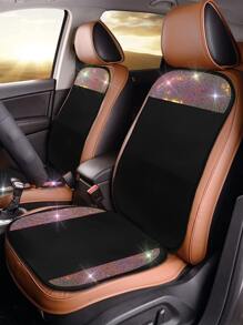 1 miếng kim cương giả trang trí đệm ghế ô tô & 1 miếng đệm lưng - Nhiều màu - Xem 1