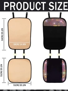 1 miếng kim cương giả trang trí đệm ghế ô tô & 1 miếng đệm lưng - Nhiều màu - Xem 3