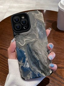 Marble Print Phone Case - Multicolor - View 1