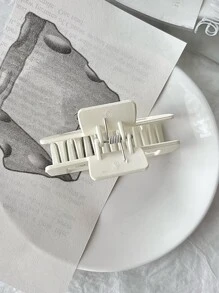 Vuốt tóc hình chữ nhật rắn - trắng - Xem 3