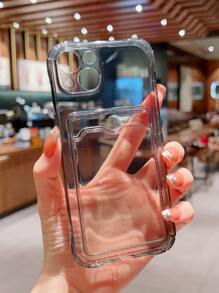 Apple Transparent Simple Clear Card Slot Bag Holder Case Soft Cover Compatible With IPhone 11,IPhone 13,IPhone 14 Pro Max