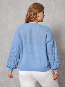 Calvaya Jersey de hombros caídos - Azul - Ver 2