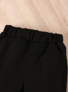 Baby Boy Color Block Pullover & Sweatpants - Black and White - View 6