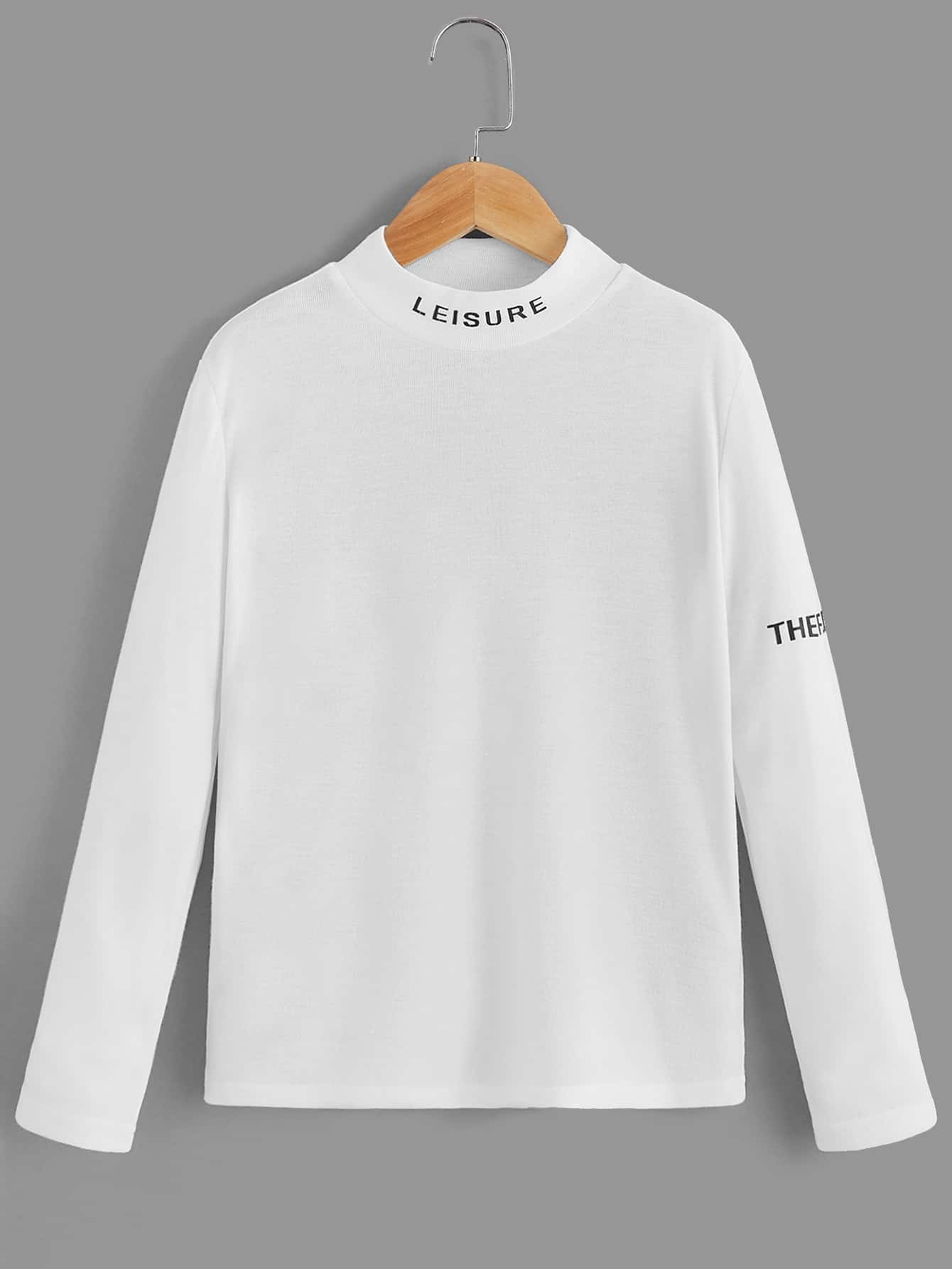 SHEIN Boys Letter Graphic Tee - White - View 1