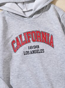 Tween Girl Letter Graphic Sweatshirt - Grey - View 4