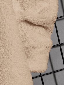 GENTILAND 男士字母刺繡絨毛運動衫 - 杏色 - 查看 3