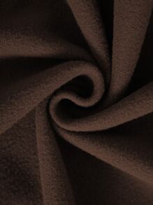 SHEIN EZwear Quần áo thể thao nữ Dây kéo Lễ Các Thánh Giải trí - Cà phê nâu - Xem 6