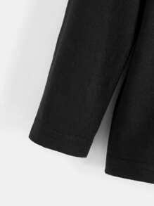 SHEIN Toddler Boys Reflective Bear Print Tee - Black - View 4