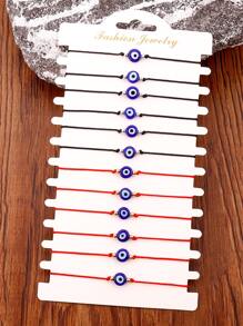 12pcs Evil Eye Decor Bracelet - Multicolor - View 2