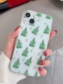 Christmas Tree Clear Phone Case - Multicolor - View 1