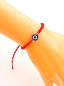 Evil Eye Decor Bracelet - Red - View 4