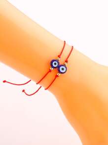 12 chiếc Vòng đeo tay trang trí mắt ác - Nhiều màu - Xem 5